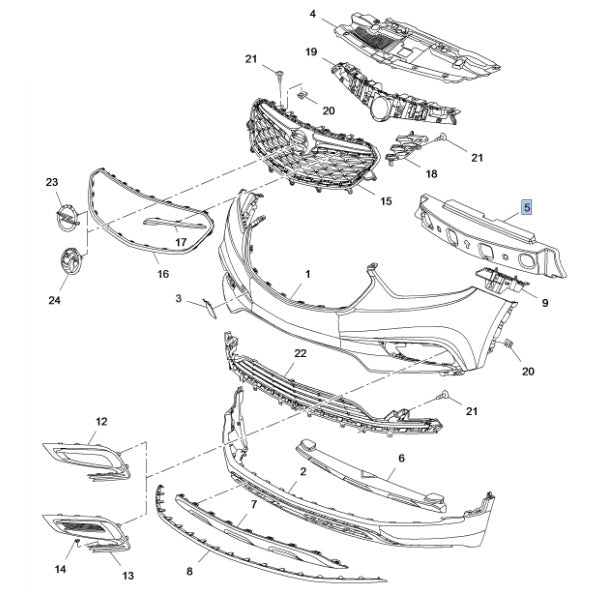 REFUERZO PARAGOLPES DELANTERO